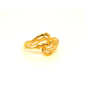 22k Gold Plain Glam Ring