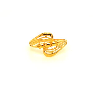 22k Gold Plain Glam Ring
