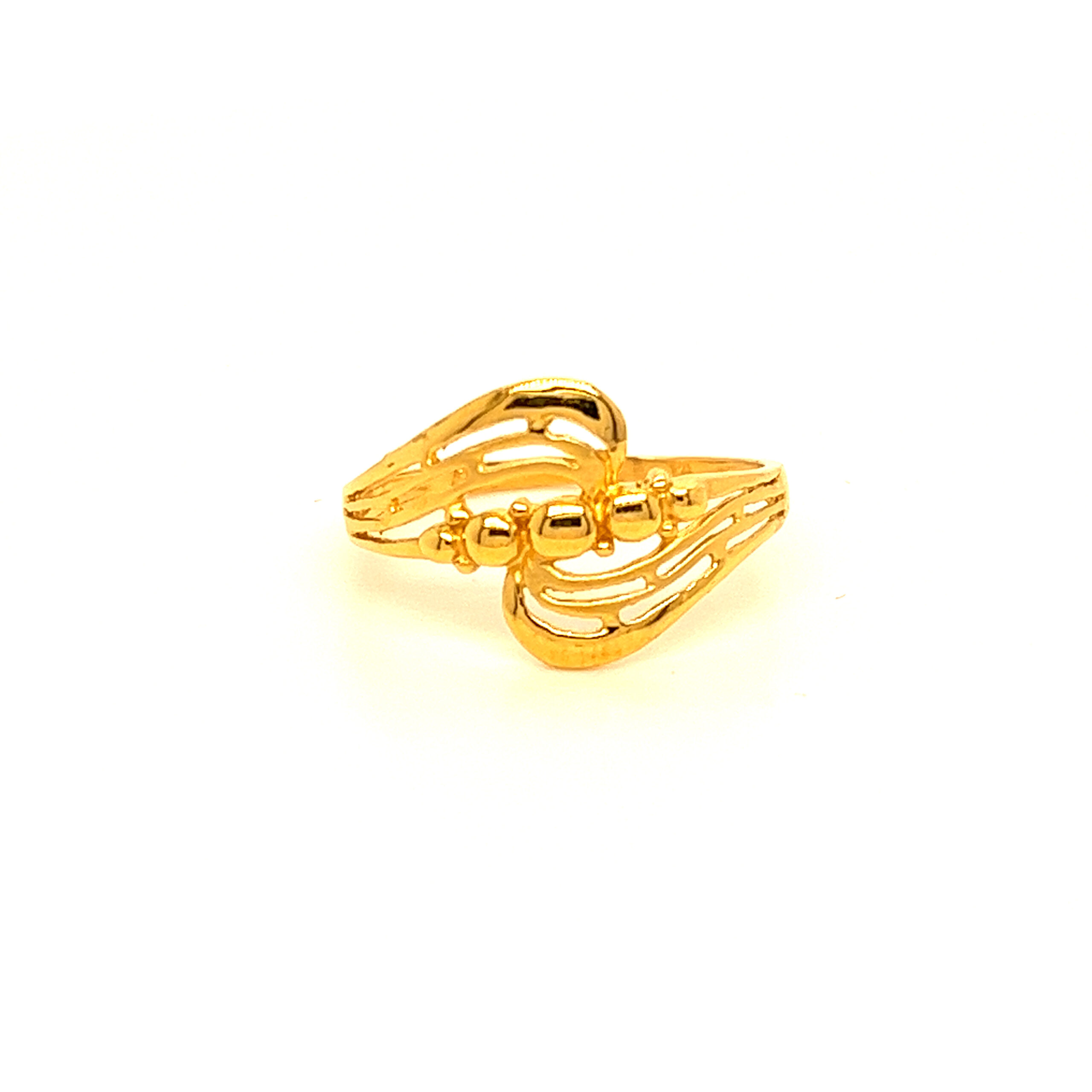 22k Gold Plain Glam Ring
