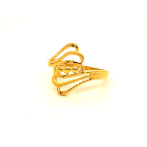 22k Gold Plain Whirlwind Ring