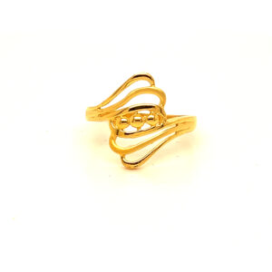 22k Gold Plain Whirlwind Ring