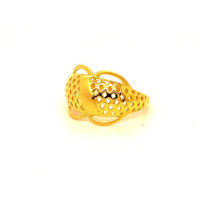 22k Gold Plain Net Armour Ring