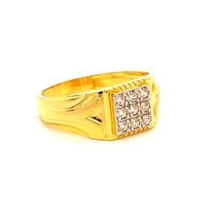 22k Gold corum gents ring