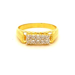 22k Gold scott gents ring