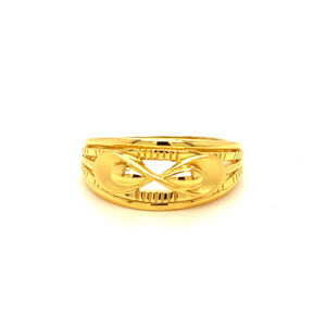 22k Gold Plain Riva Diva Ring