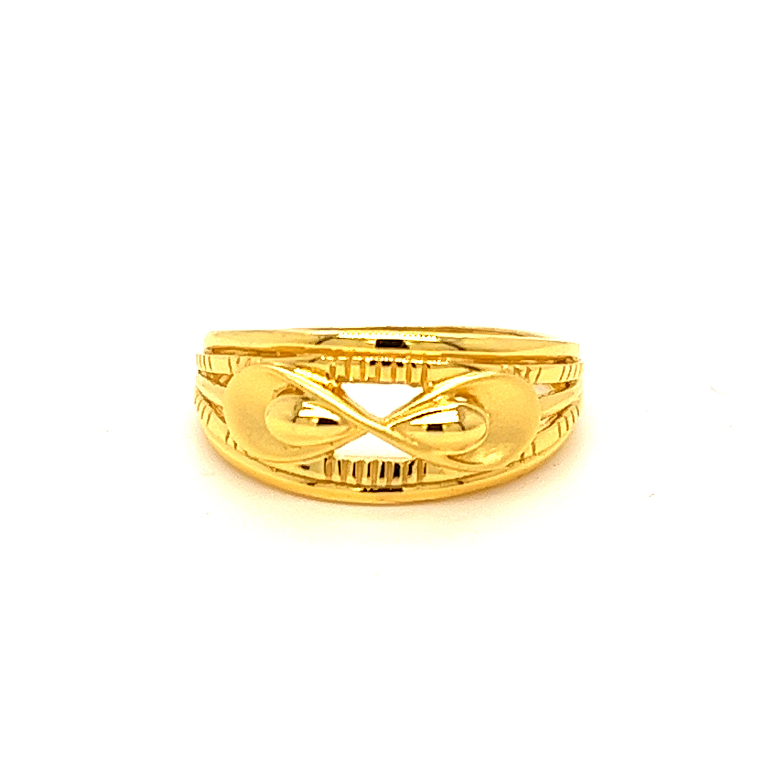 22k Gold Plain Riva Diva Ring - Image 3