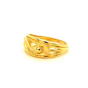 22k Gold Plain Riva Diva Ring