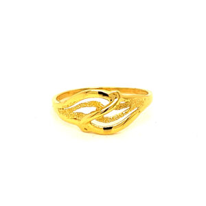 22k Gold Plain Shimmy Style Ring