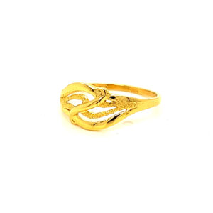 22k Gold Plain Shimmy Style Ring