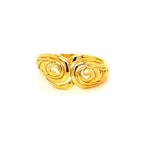 22k Gold Plain Shimmer Ring