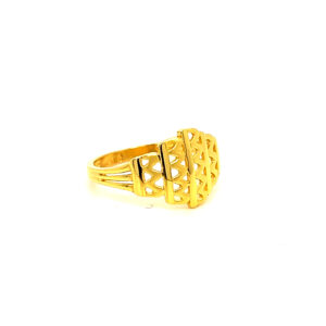 22k Gold Plain Laced Together Ring