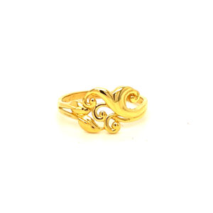 22k Gold Plain Diva Ring
