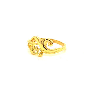 22k Gold Plain Diva Ring