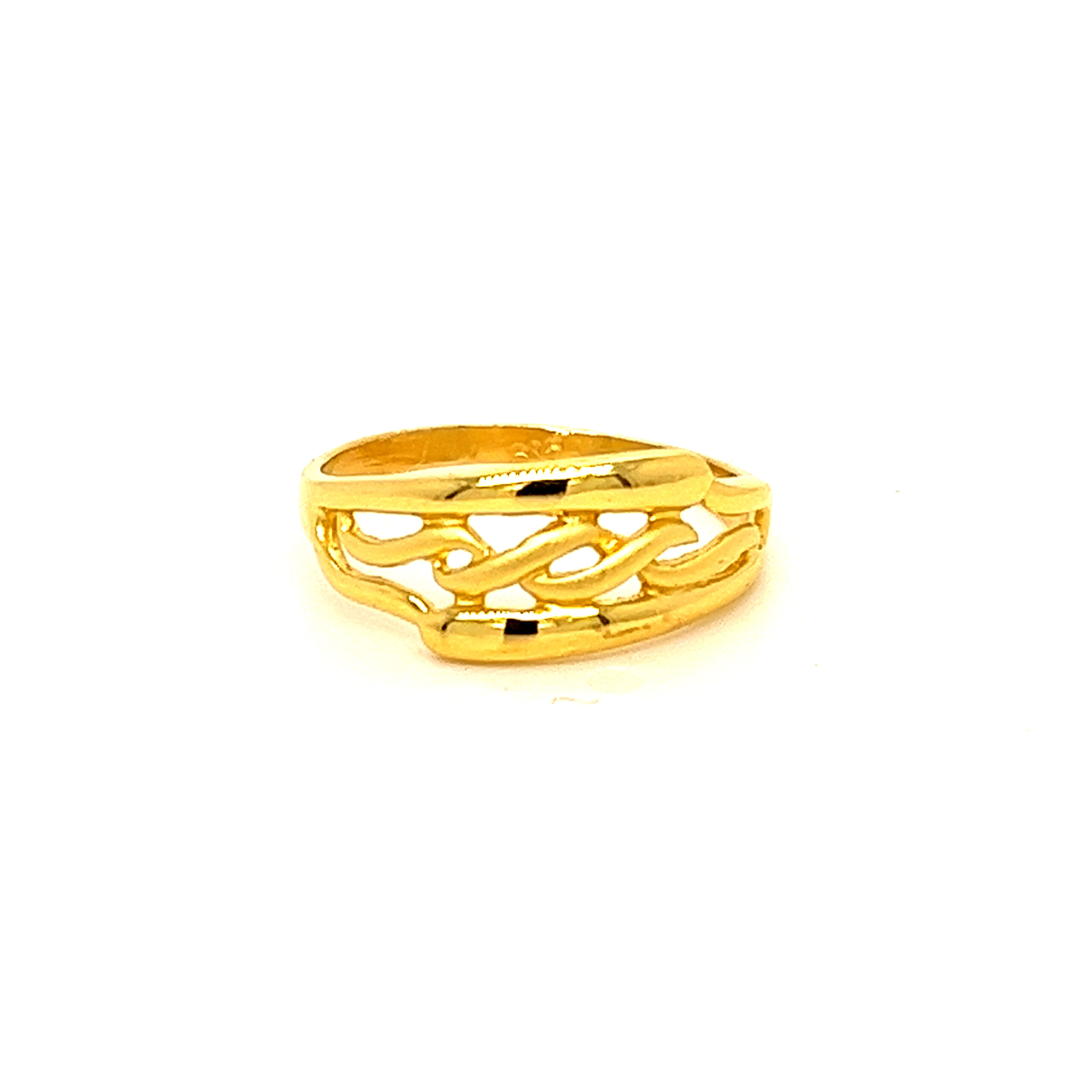 22k Gold Plain Charming Ring - Image 3