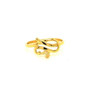 22k Gold Plain Fancy Ring