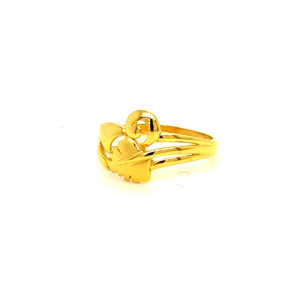 22k Gold Plain Petal Play Ring