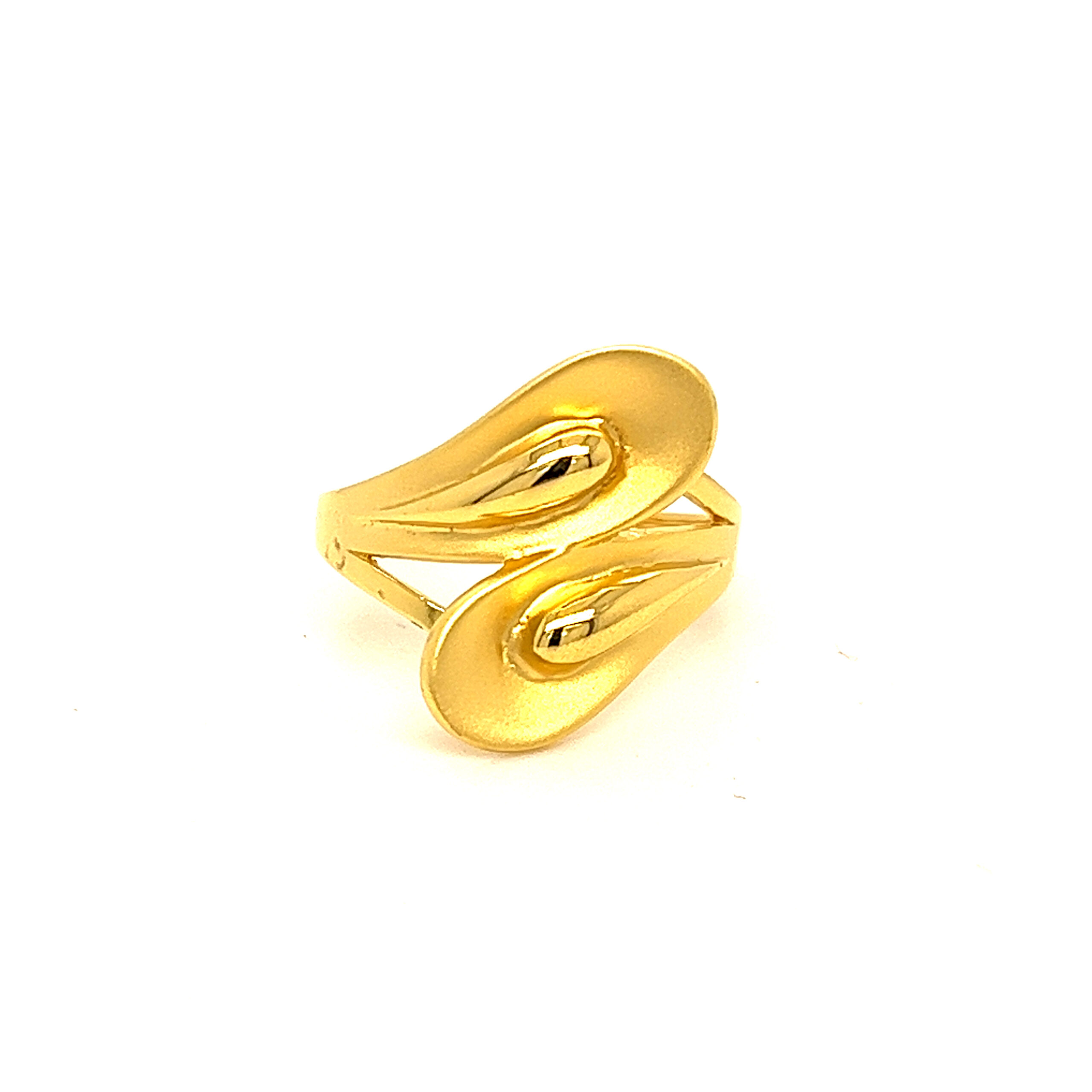 22k Gold Plain Glam Ring - Image 3