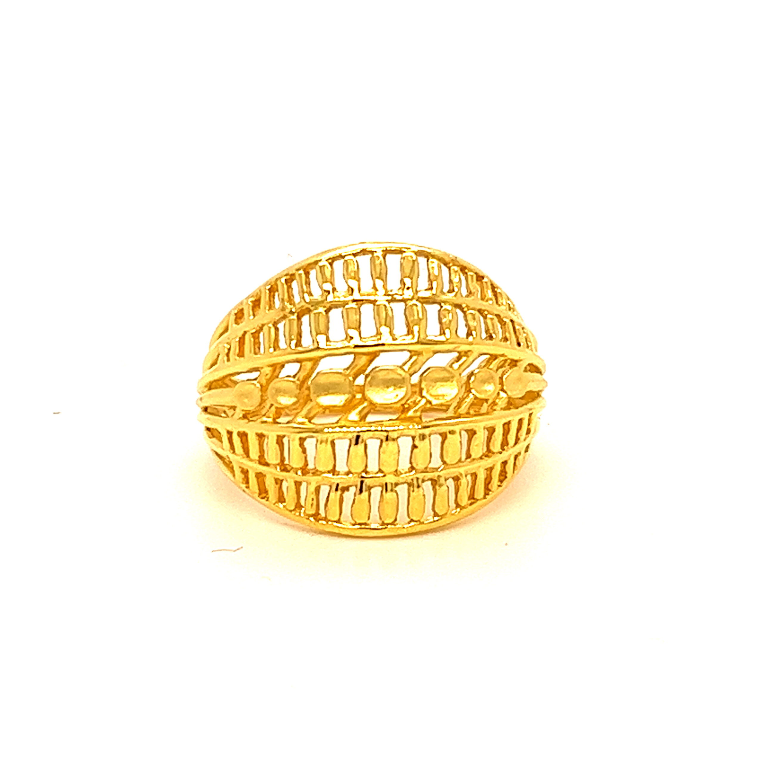 22k Gold Plain Prism Play Ring - Image 3
