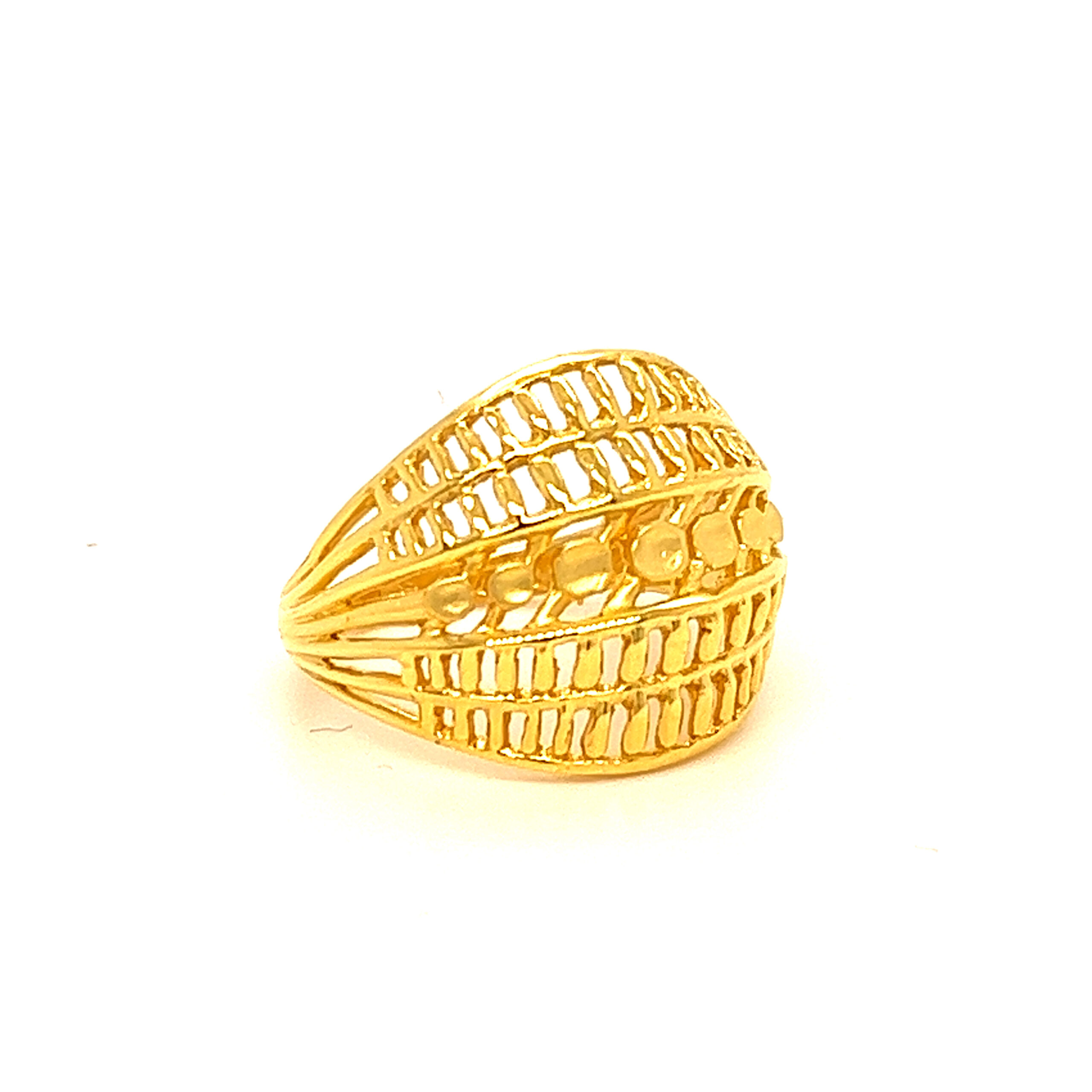 22k Gold Plain Prism Play Ring - Image 2