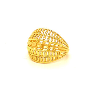 22k Gold Plain Prism Play Ring