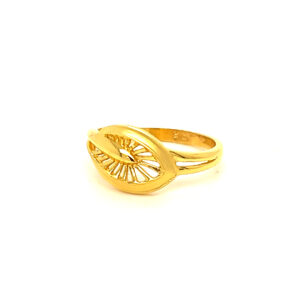 22k Gold Plain Calm Palm Ring