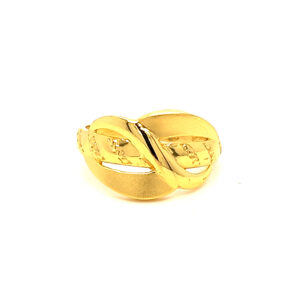 22k Gold Plain Unique  Ring