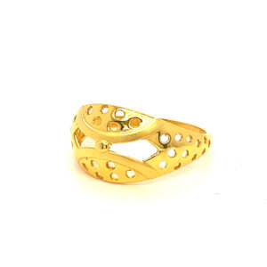 22k Gold Plain Fancy Ring