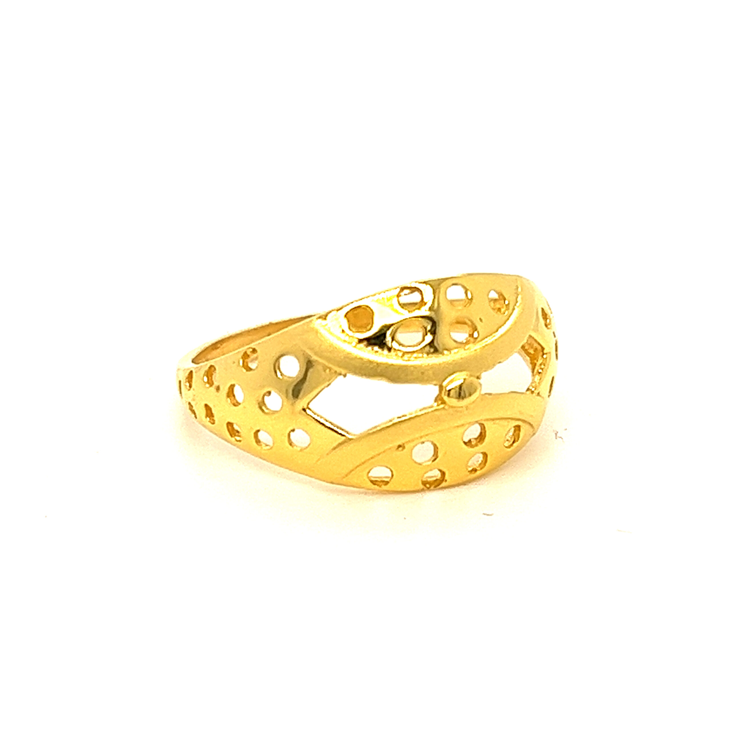 22k Gold Plain Fancy Ring