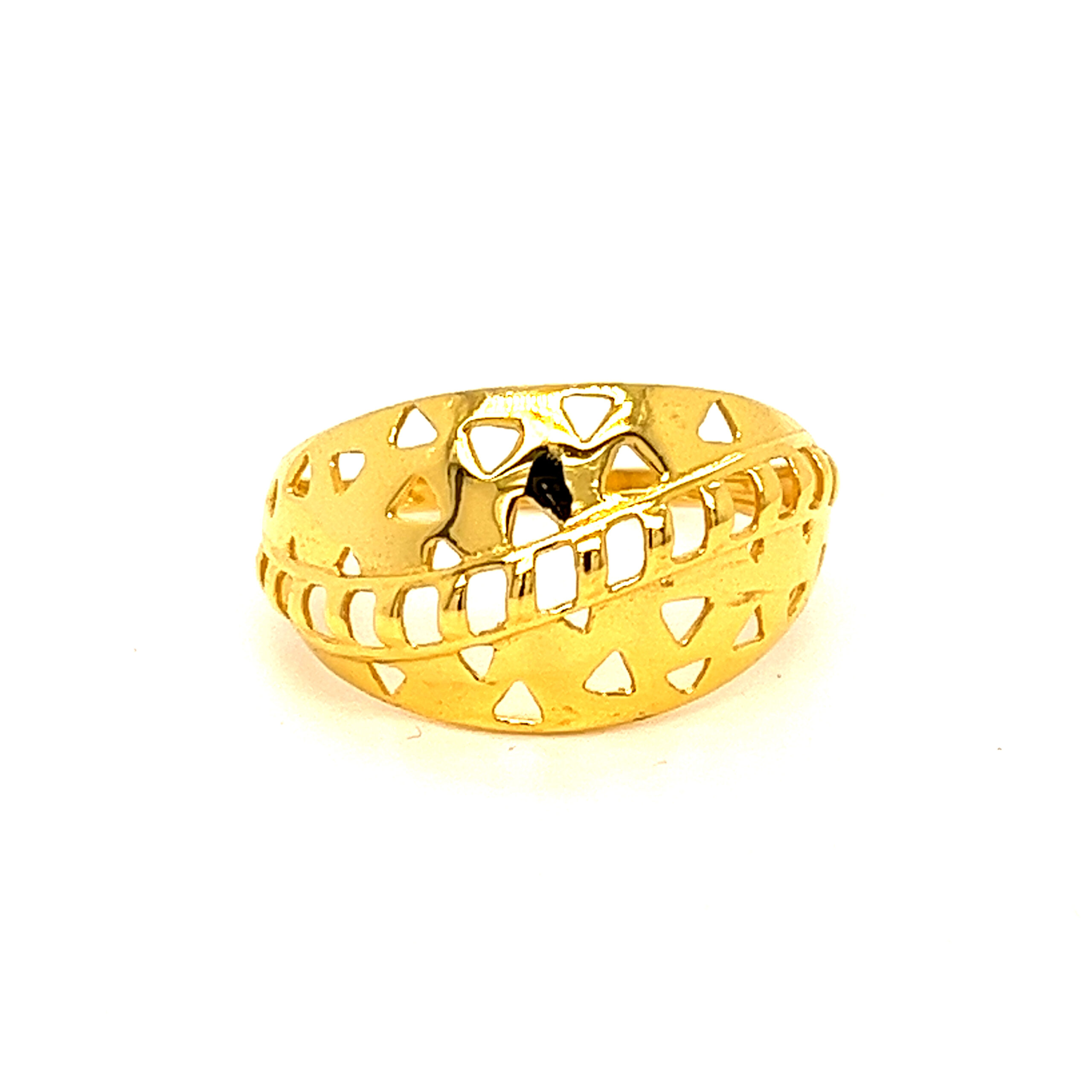 22k Gold Plain Glow Show Ring - Image 3