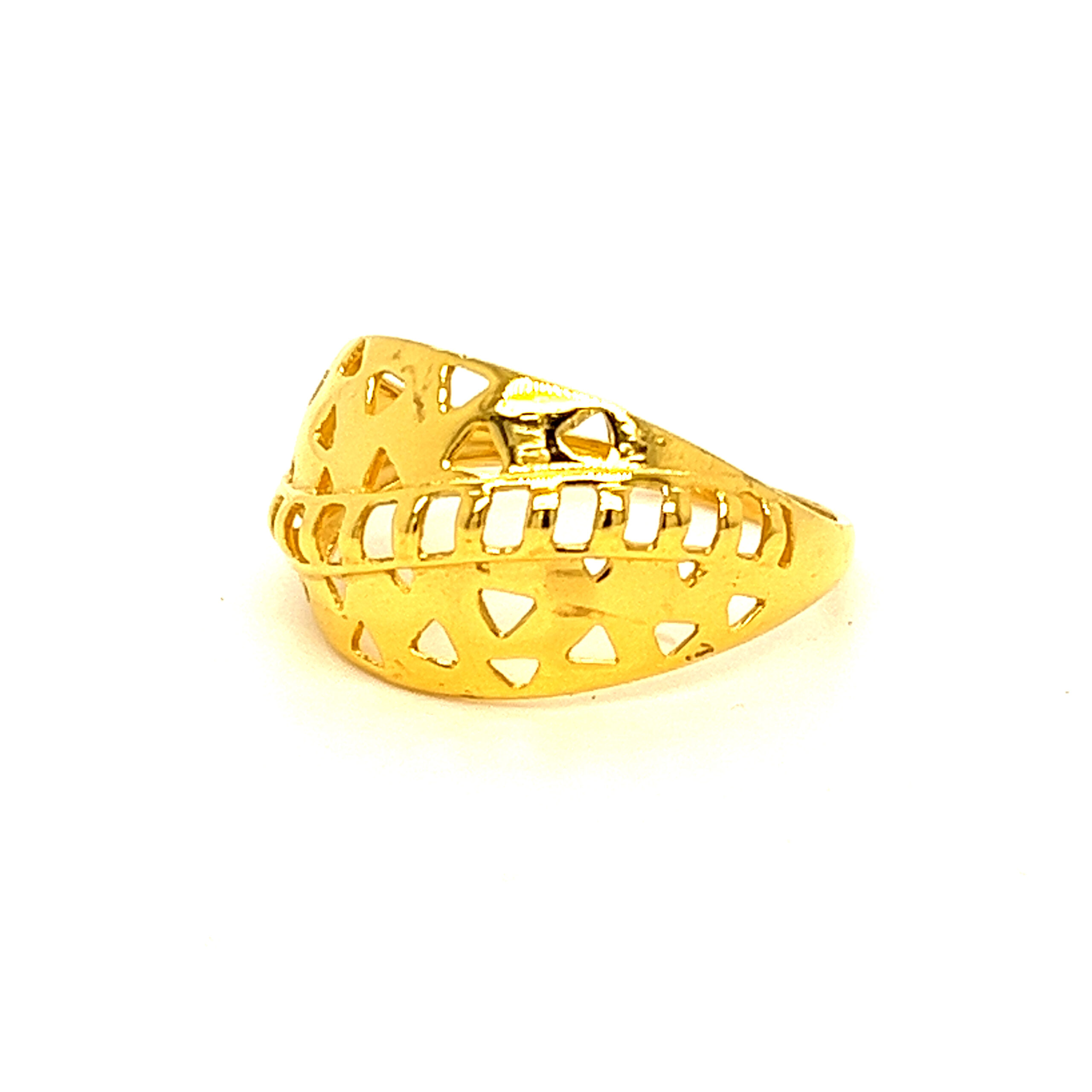 22k Gold Plain Glow Show Ring - Image 2