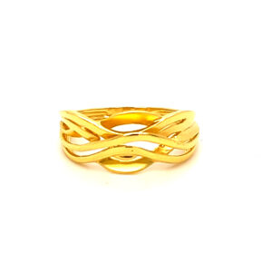 22k Gold Plain Wonder Wave Ring