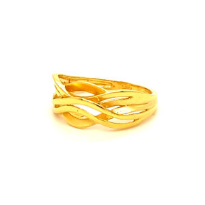 22k Gold Plain Wonder Wave Ring