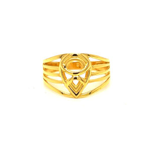 22k Gold Plain Lace n Grace Ring