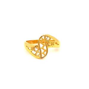 22k Gold Plain Shadow Play Ring