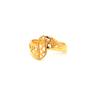 22k Gold Plain Shadow Play Ring
