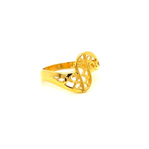 22k Gold Plain Shadow Play Ring