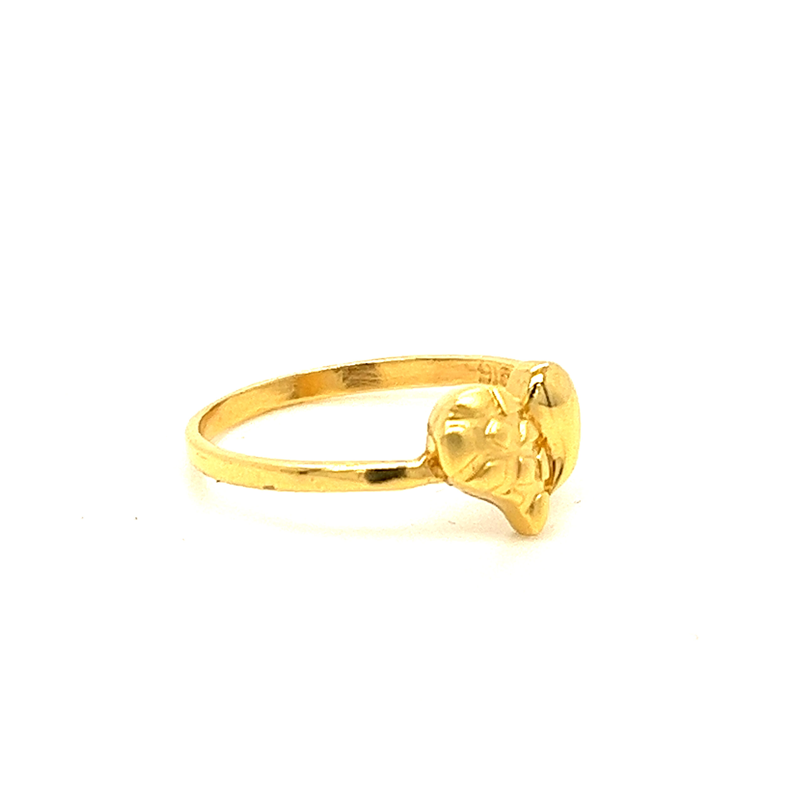 22k Gold Plain Love Me Tender Ring