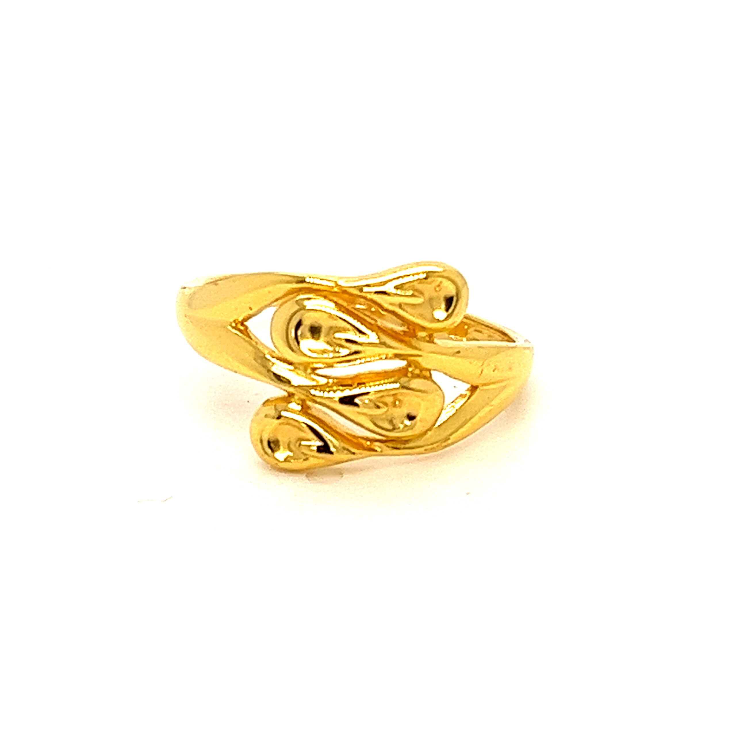 22k Gold Plain Shape Shine Ring - Image 3
