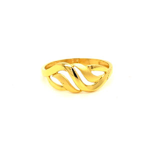 22k Gold Plain Graceful Ring