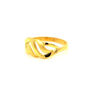 22k Gold Plain Graceful Ring