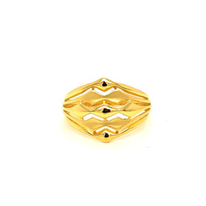 22k Gold Plain Waves Ring