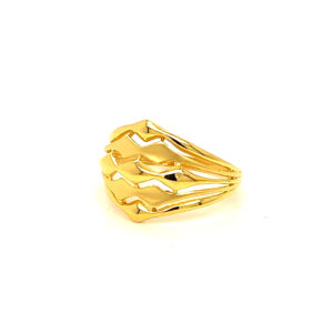 22k Gold Plain Waves Ring