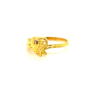 22k Gold Plain My Valentine Ring