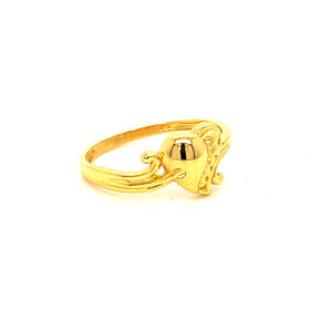22k Gold Plain My Valentine Ring