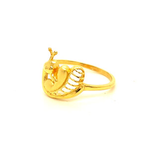 22k Gold Plain Peacock Ring