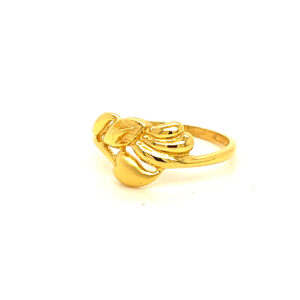 22k Gold Plain Shy Lily Ring