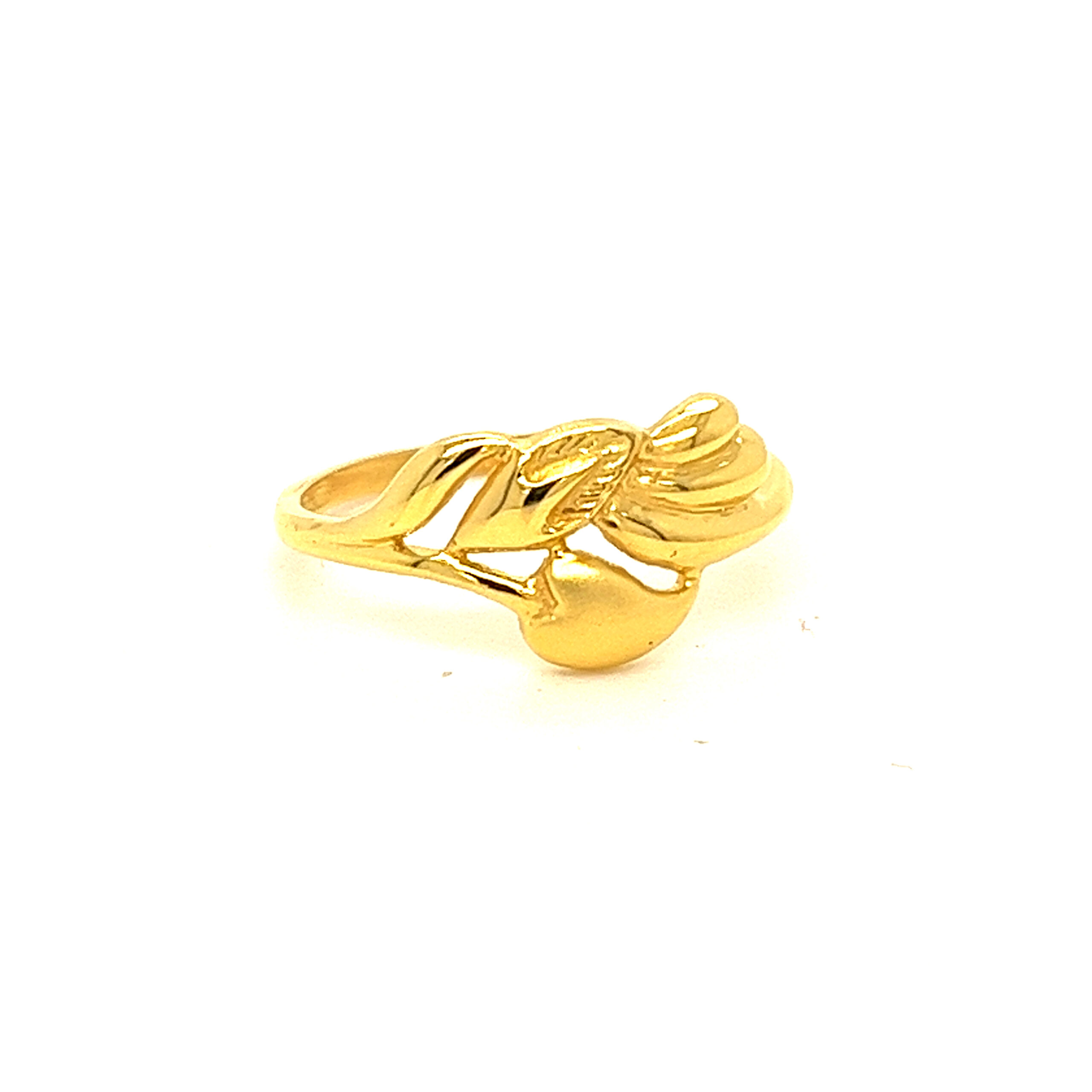 22k Gold Plain Shy Lily Ring