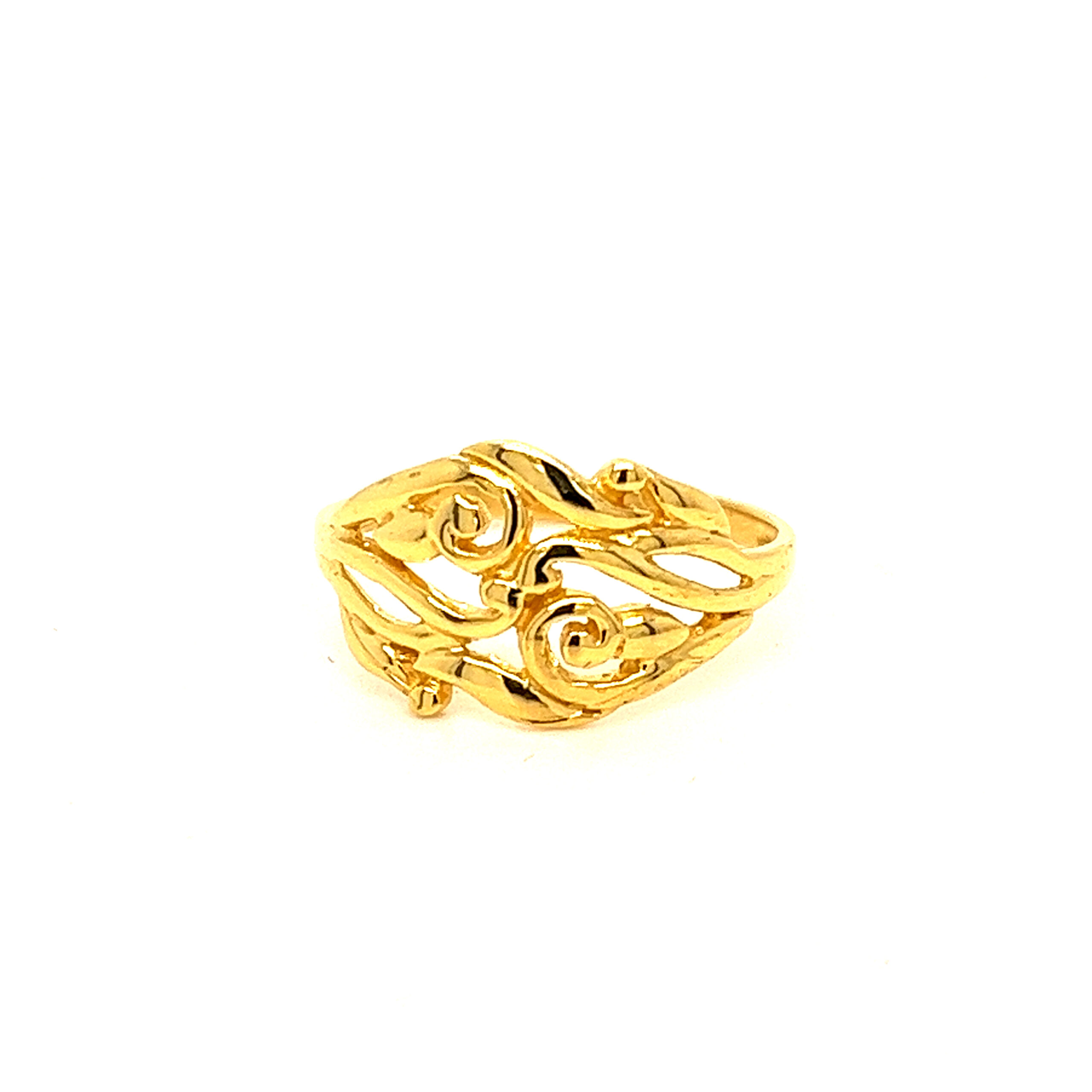22k Gold Plain Classic Twist Ring - Image 3