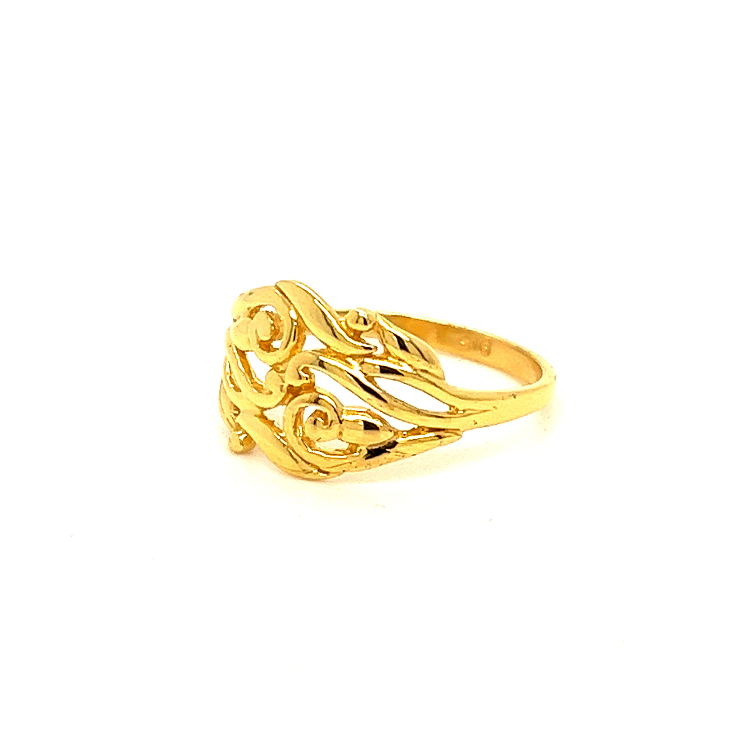 22k Gold Plain Classic Twist Ring - Image 2