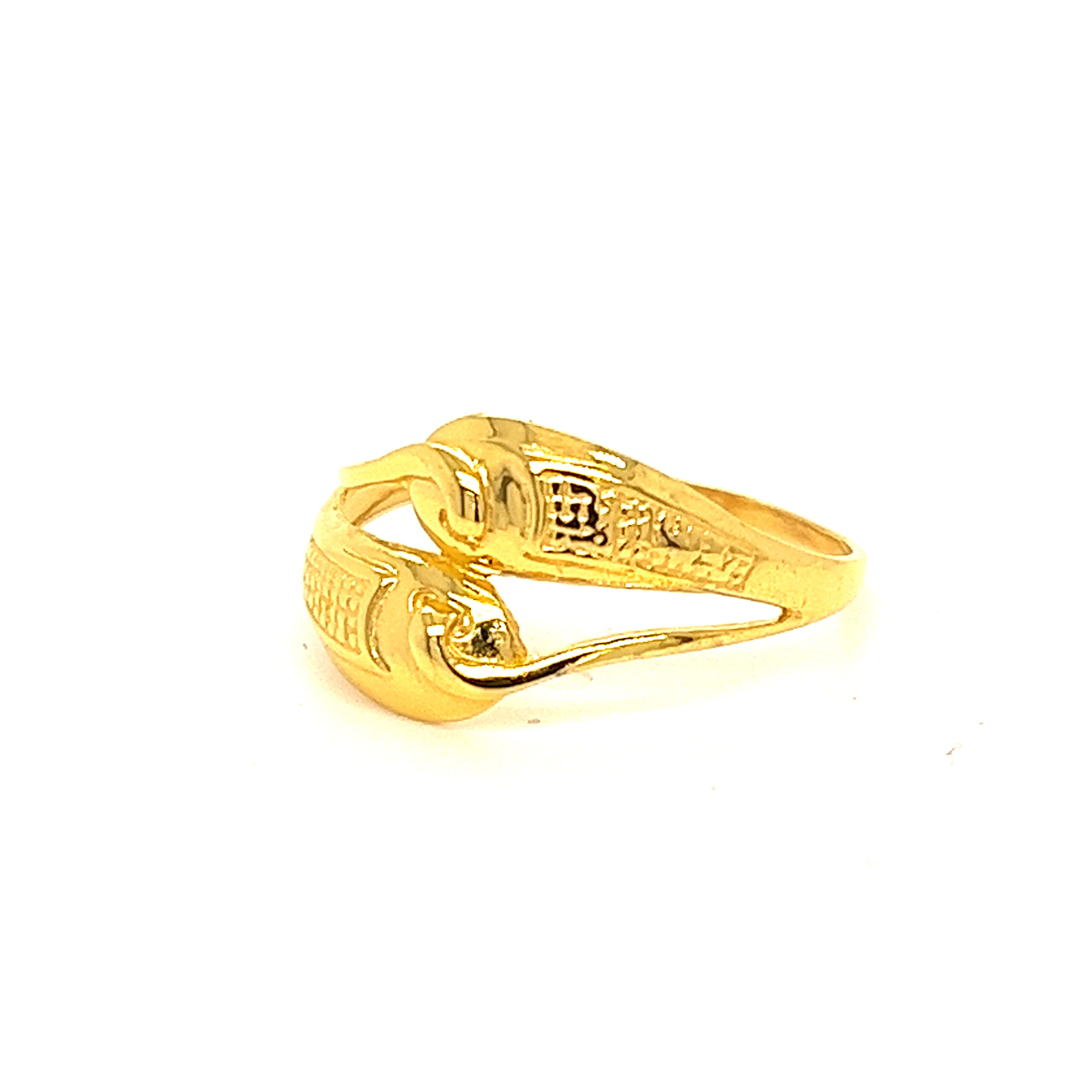 22k Gold Plain Max Mantra Ring - Image 2